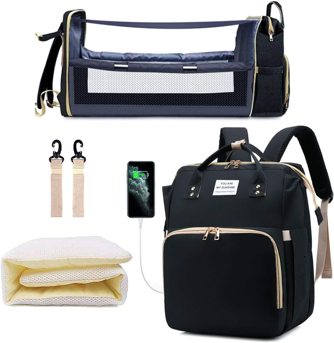 SALIFA Diaper Bag Backpack with Changing Station, Nappy Baby Bags with Portable Changing Pad, 900... | Amazon (US)