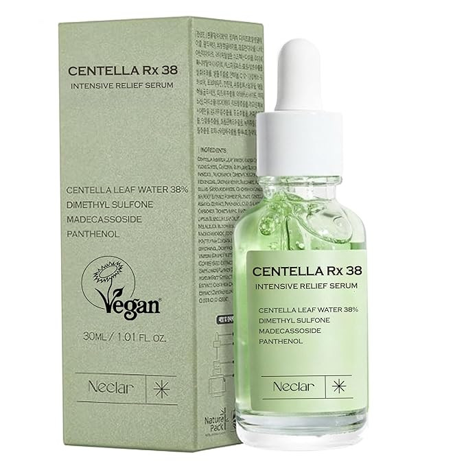 Centella Asiatica Serum Korean - Redness Corrector for Face - 38% Cica Leaf Water and Madecassosi... | Amazon (US)