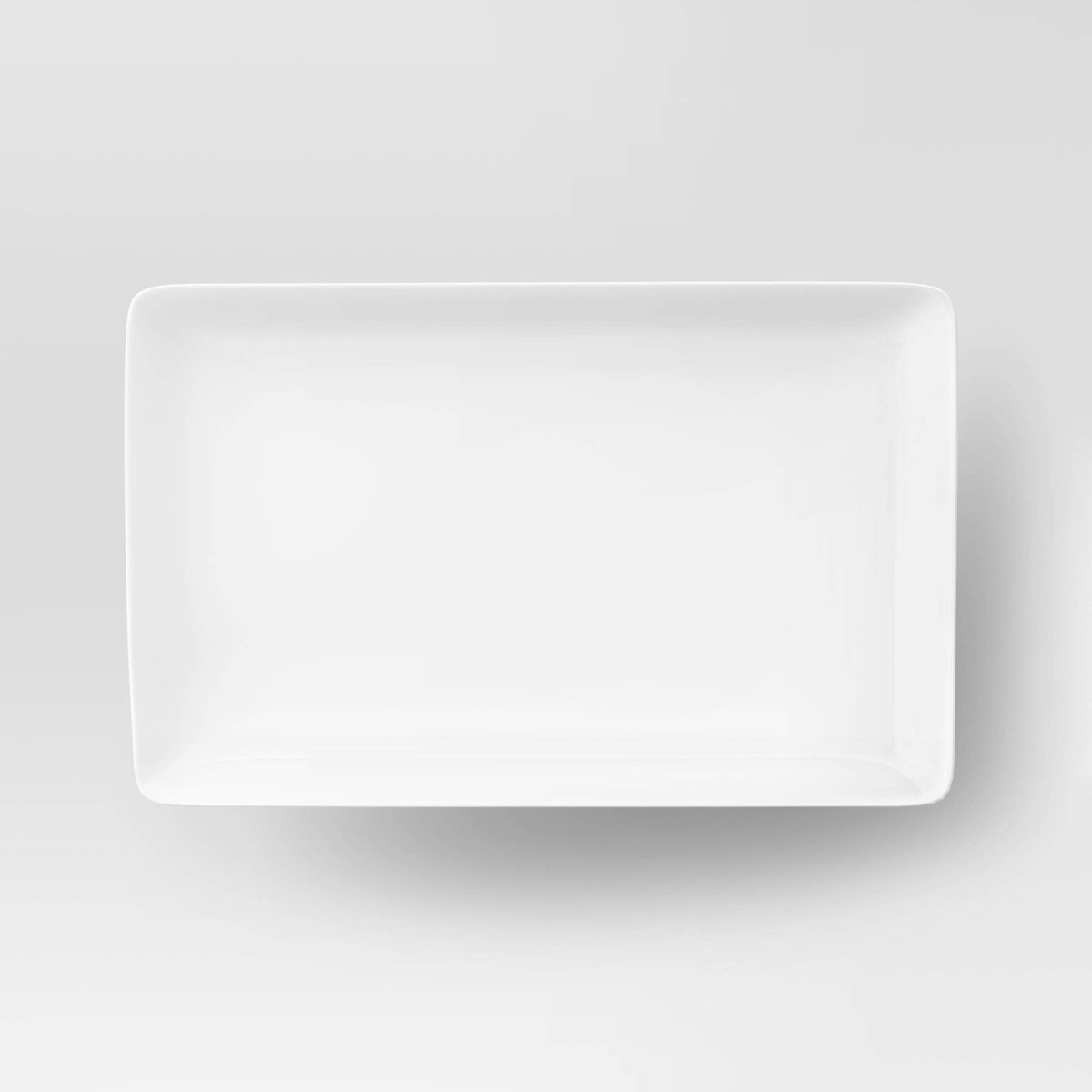 15.25" x 9.62" Porcelain Rectangular Platter White - Threshold™: Handleless Serving Tray, Dishw... | Target