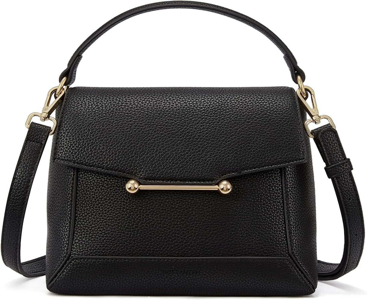 BOSTANTEN Small Crossbody Bags for Women Trendy Top Handle Shoulder Purse Vegan Leather Handbags ... | Amazon (US)