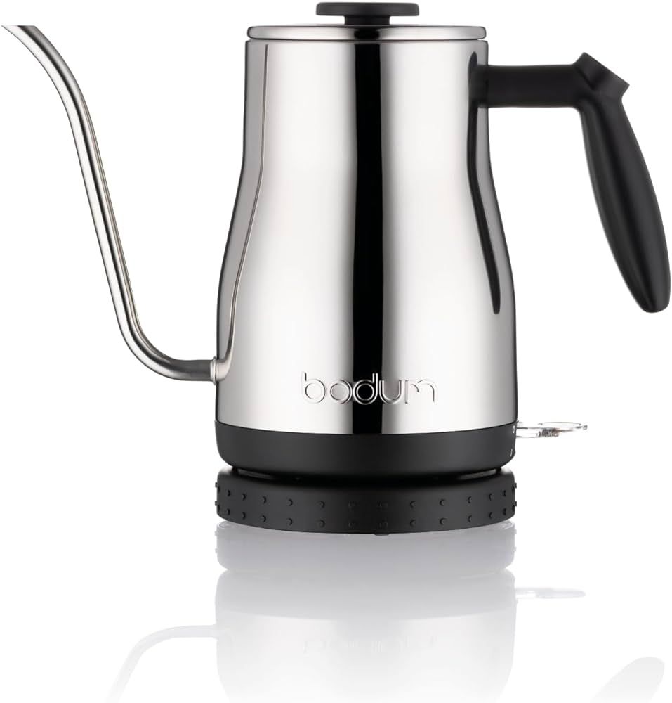 Bodum Bistro Gooseneck Electric Water Kettle, 34 Ounce, Chrome, Stainless Steel | Amazon (US)