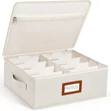Photo Storage Box with Lid & Dividers, Linen Photo Organizer for up to 2000 4x6 Pictures | Walmart (US)
