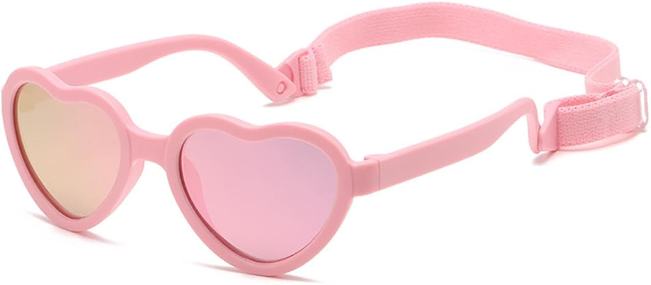 Amazon.com: SJBNCai Baby Sunglasses Flexible Polarized Heart Shaped Sunglasses with Strap for Toddler Newborn Infant Ages 0-24 Months : Clothing, Shoes & Jewelry | Amazon (US)