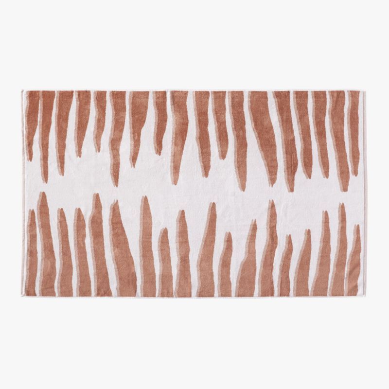 Gato Organic Cotton Tiger Print Beach Towel by Ross Cassidy | CB2 | CB2