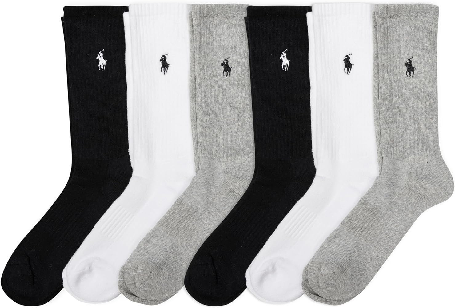 POLO RALPH LAUREN Women's Crew Sport Socks 6 Pack | Amazon (US)