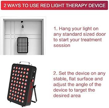 Bestqool Red Light Therapy Device, 660&850nm Near Infrared Light Therapy with Timer, 60 LEDs, Cli... | Amazon (US)