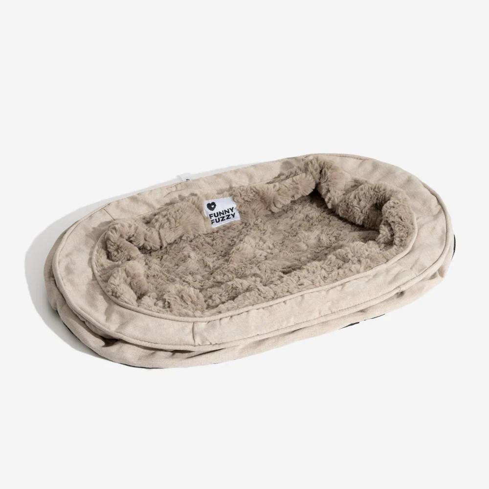 Bed Cover - Donut Dog Bed, Fuzzy Brown-Cover / XL | FunnyFuzzy Affiliate Program
