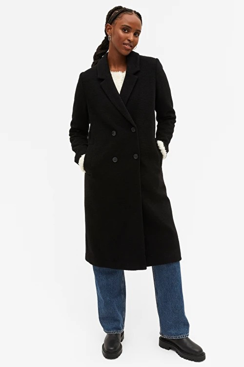 Classic double-breasted coat | Monki