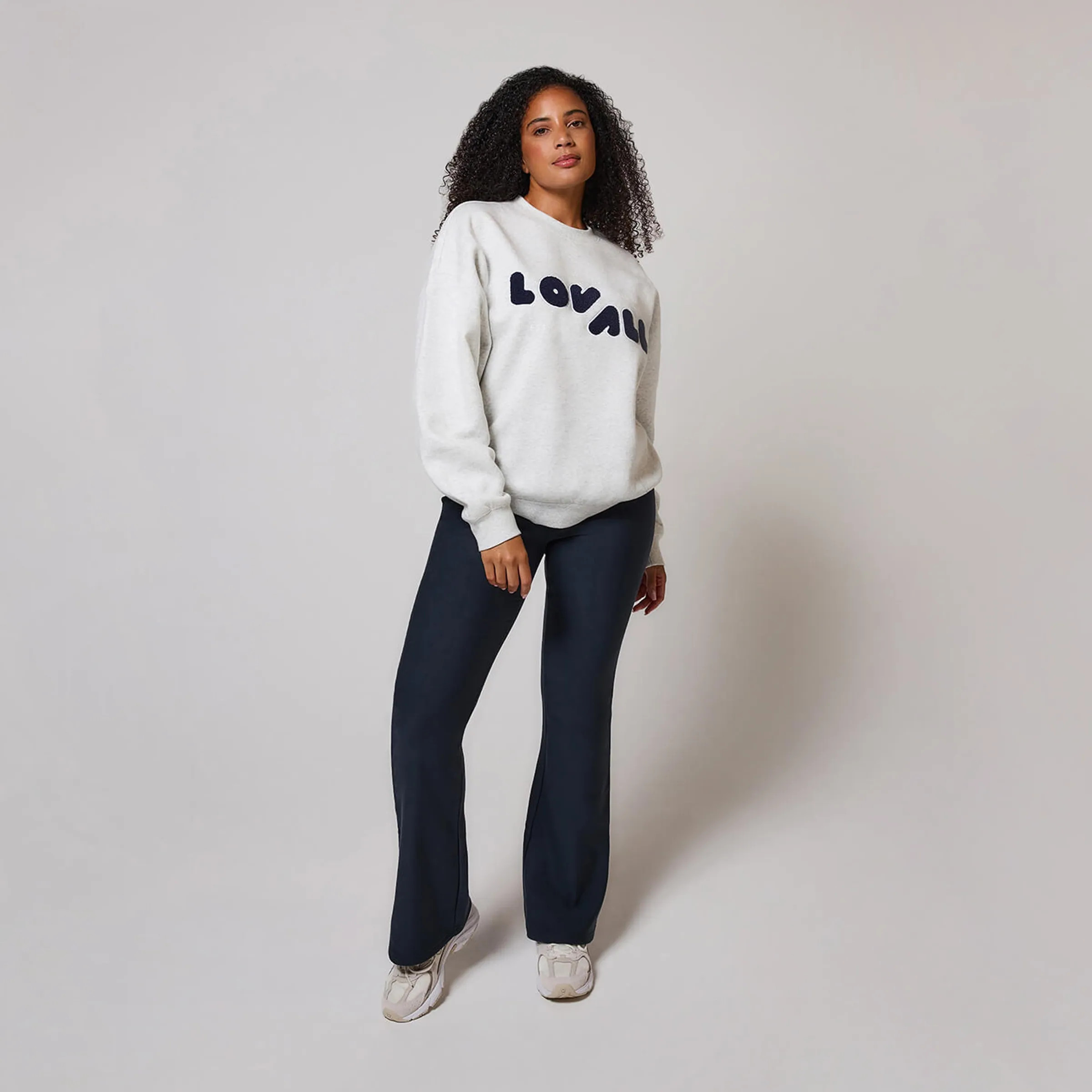 Organic Oversized Sweatshirt Style 2 | Light Grey Marl | LOVALL