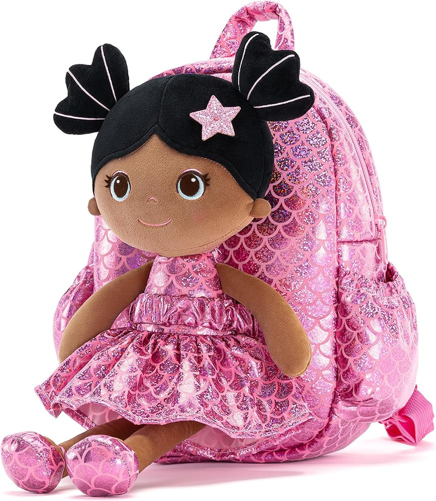 Lazada Toddler Backpack - Baby Girl Gifts Plush Doll Dress Backpack - Fashion Girls Tina Fish Sca... | Amazon (US)