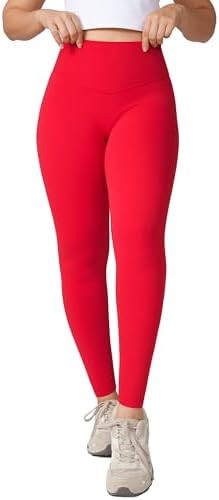 Hugcurve No Front Seam Full Length High Waisted Workout Leggings for Women Buttery Yoga Pants Ath... | Amazon (US)