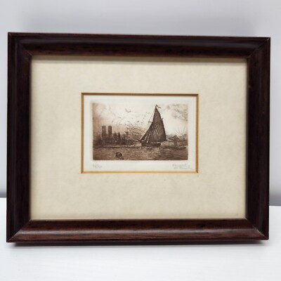 Parks Beach Etching Newport RI Rhode Island Framed Numbered Art  | eBay | eBay US