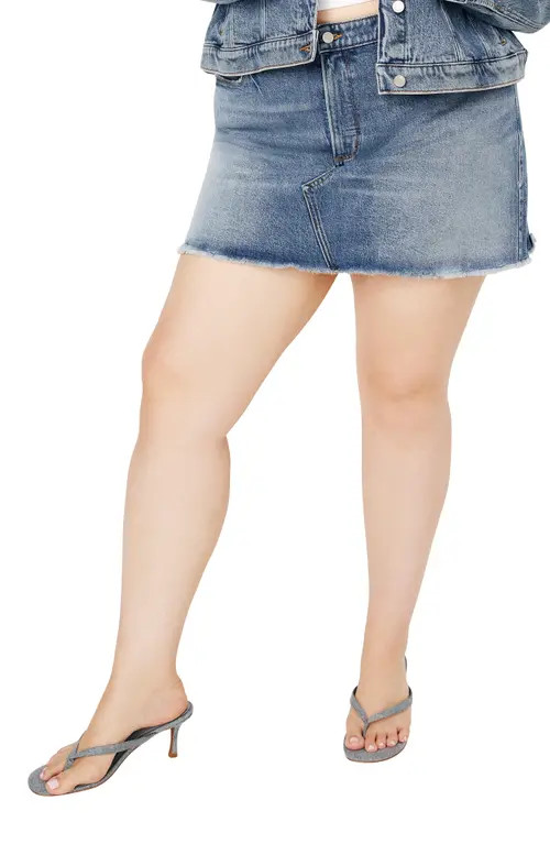 Good American Denim Miniskirt in Indigo734 at Nordstrom, Size 8 | Nordstrom