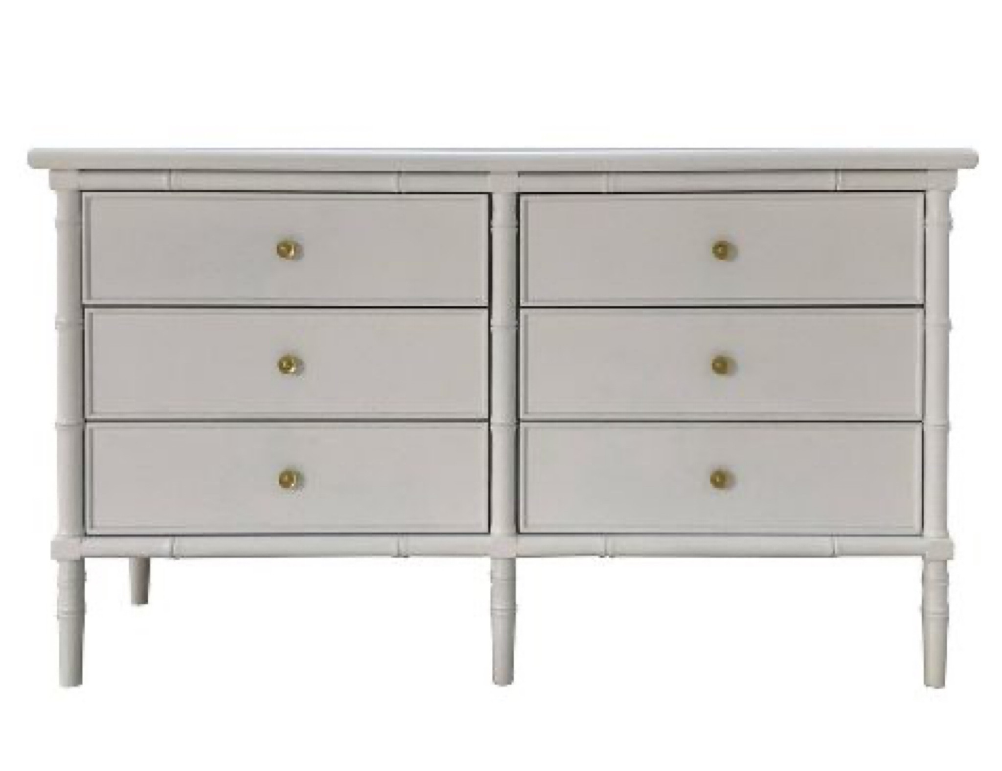 Mina 6 Drawer Dresser White/Gold … curated on LTK