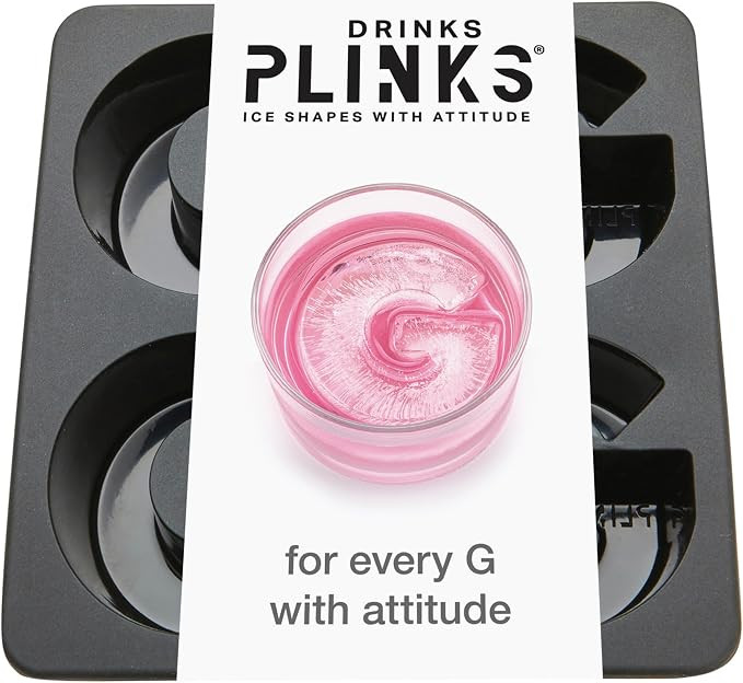 DRINKSPLINKS Personalized Letter G Monogram Ice Cube Mold - Silicone Ice Cube Mold Trays with Big... | Amazon (US)
