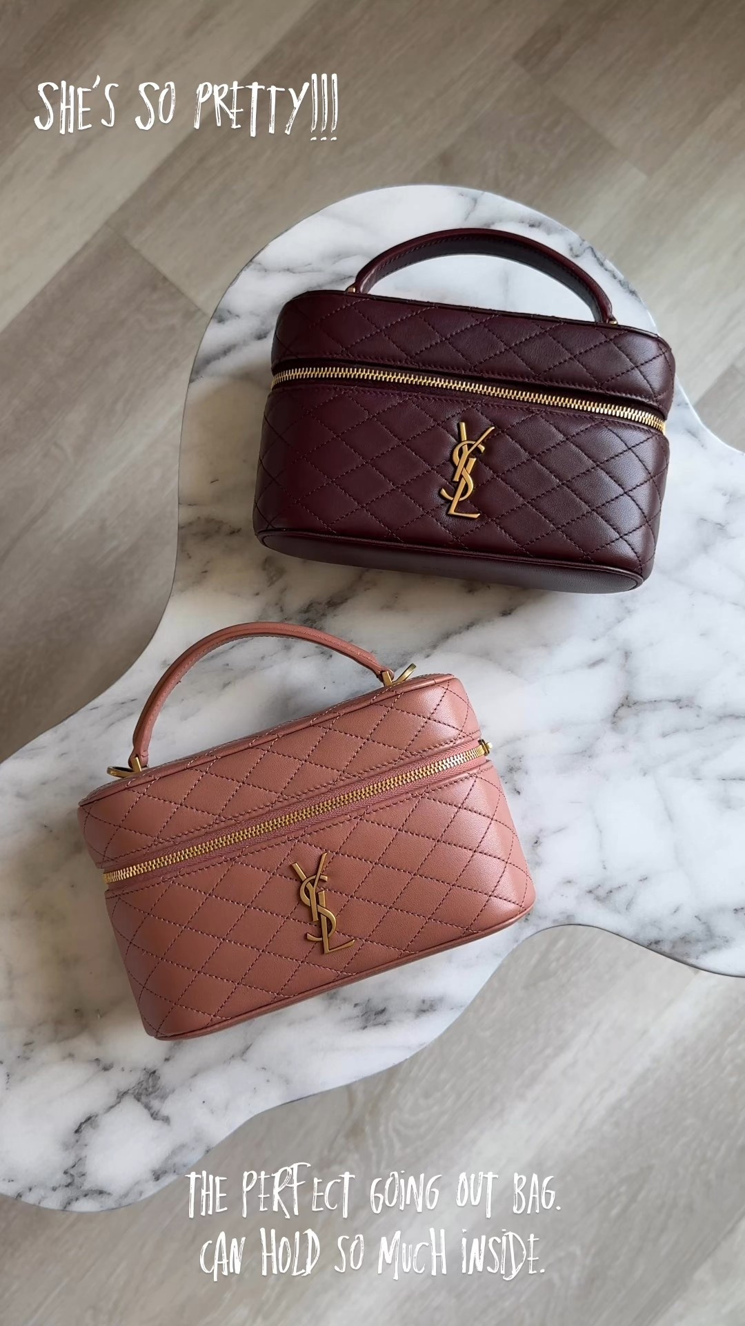 The perfect going out bag ✨ This designer vanity bag is so pretty! Surprisingly it can hold so much stuff inside. Which color do you like better?

Saint Laurent Gaby Vanity bag, designer bag, mini bag, mini purse, The Stylizt 

#LTKstorytime #LTKootd #LTKWedding