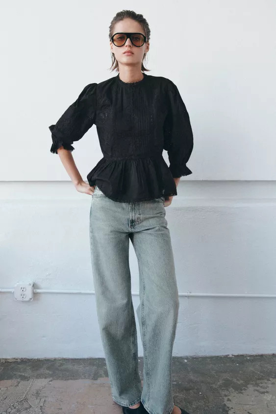 ZW COLLECTION EMBROIDERED SHIRT | Zara UK