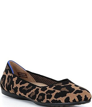 Rothy's The Daily Knit Washable Leopard Round Toe Flats - 11 | Dillard's