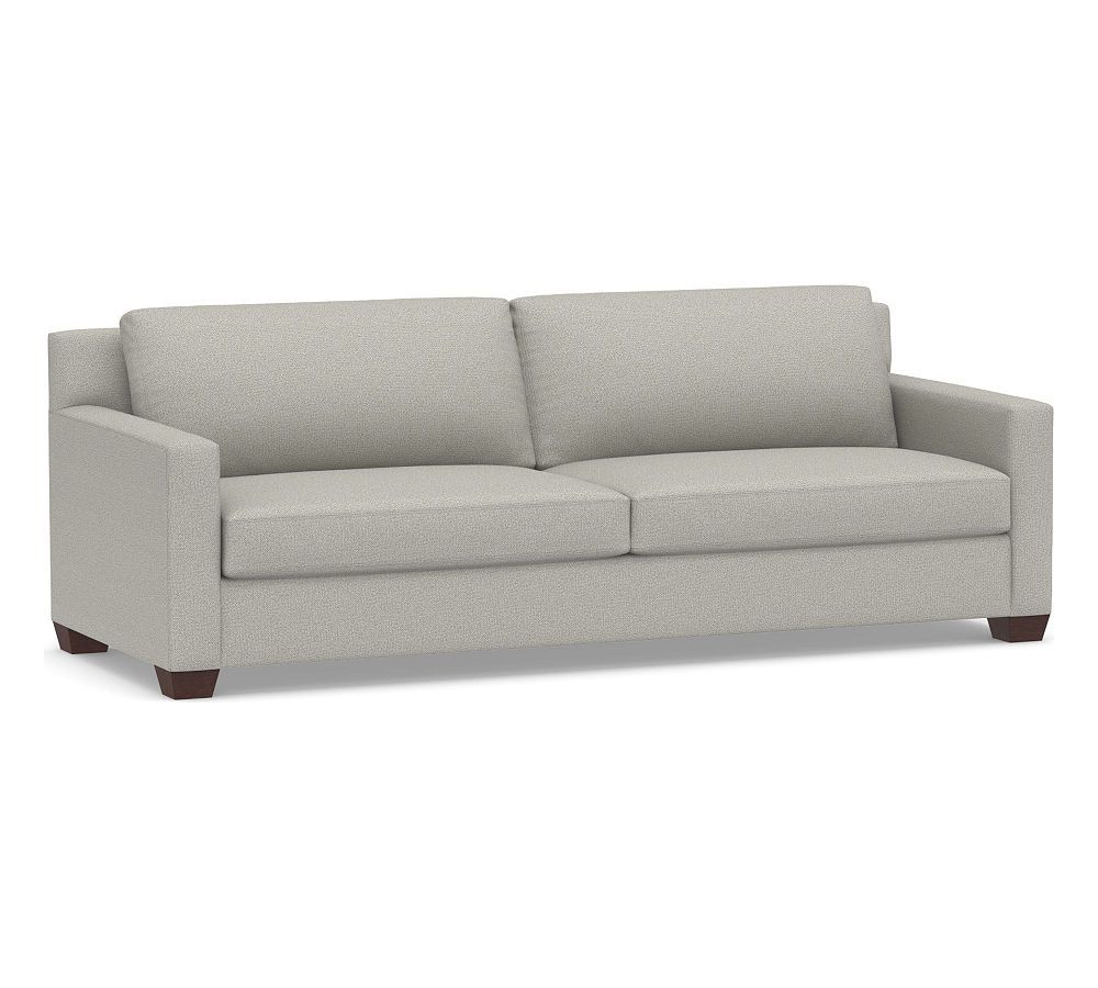 OPEN BOX: York Square Arm Upholstered Grand Sofa 95.5", Down Blend Wrapped Cushions, Performance ... | Pottery Barn (US)
