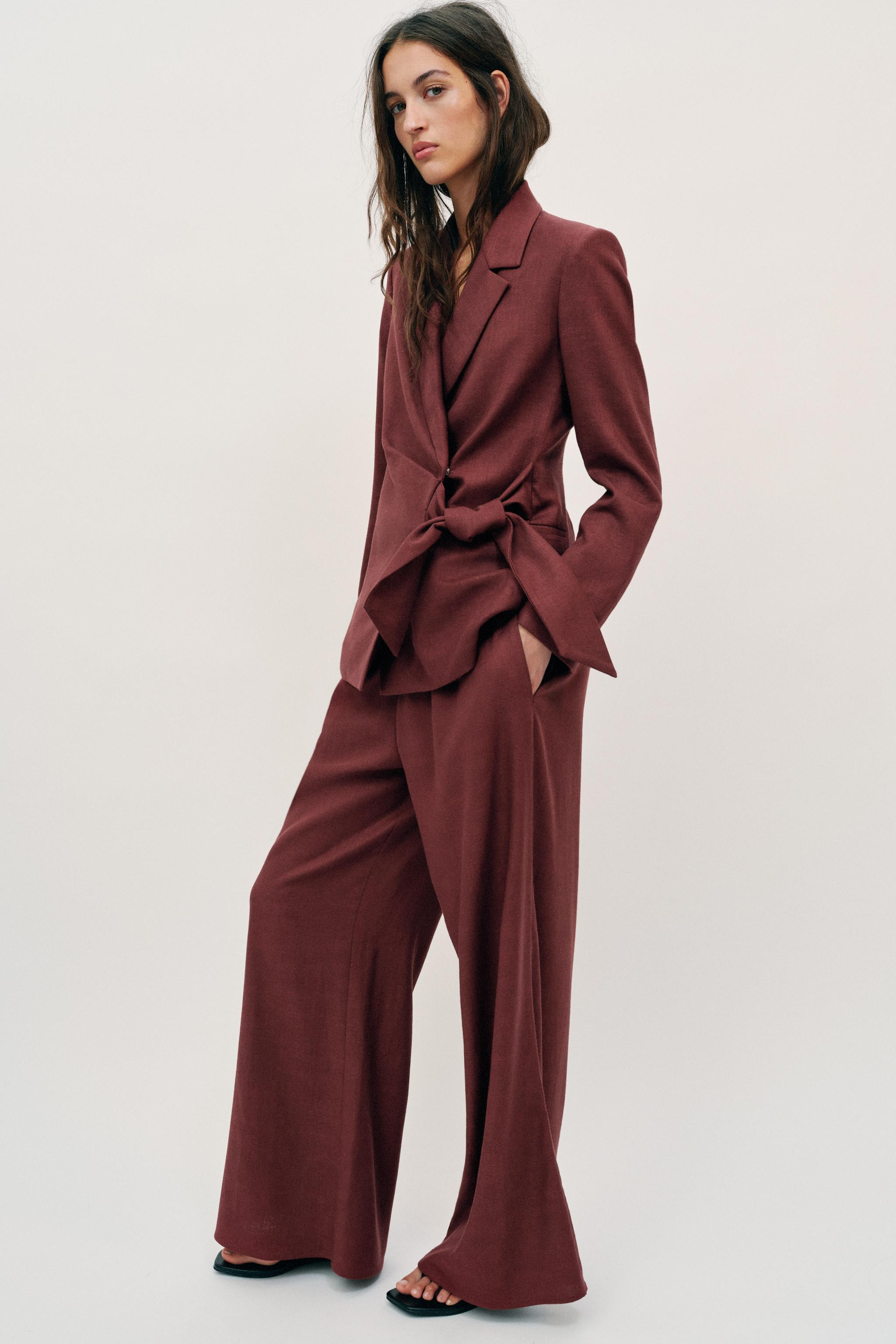 WIDE LEG LINEN PANTS SET | Zara US