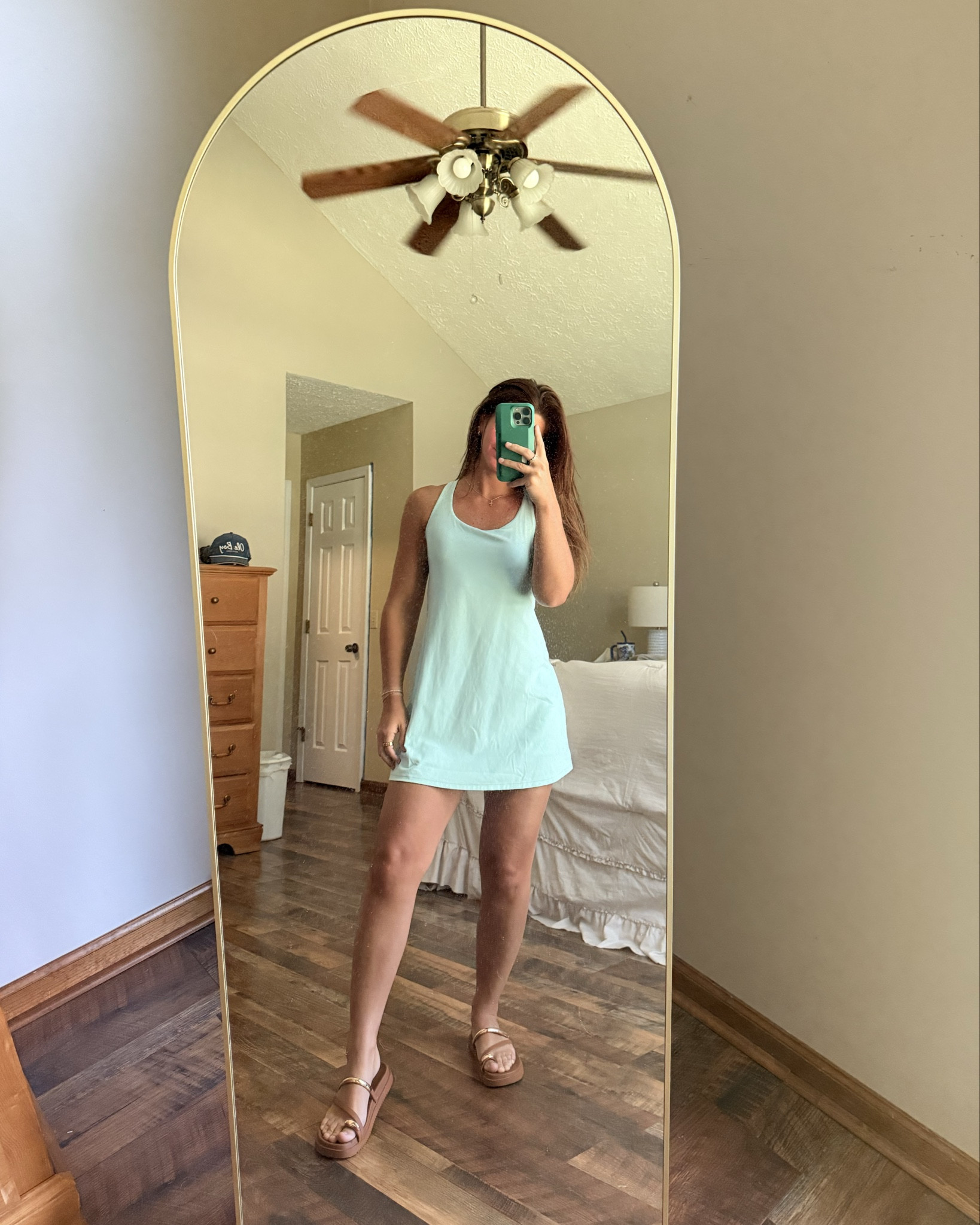 the perfect weekend dress- running errands, playing pickleball, or girls brunch!! && this color is so perfect 

built in shorts, adjustable straps & removable padding !!

#LTKU #LTKActive #LTKFindsUnder50