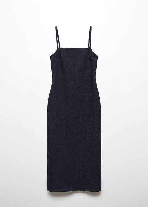 Strappy denim dress -  Women | Mango United Kingdom | MANGO (UK)
