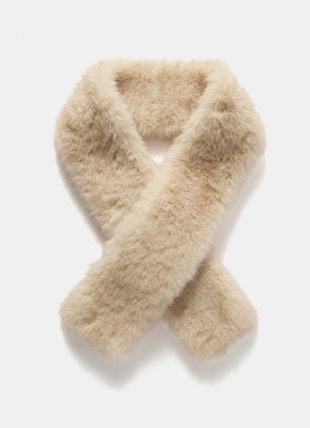 Neutral Faux Fur Scarf | Mint Velvet