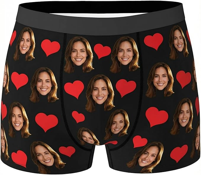 Custom Photo Boxer Briefs for Men - Personalized Gift with Face for Husband, Boyfriend, Dad - Fun... | Amazon (US)