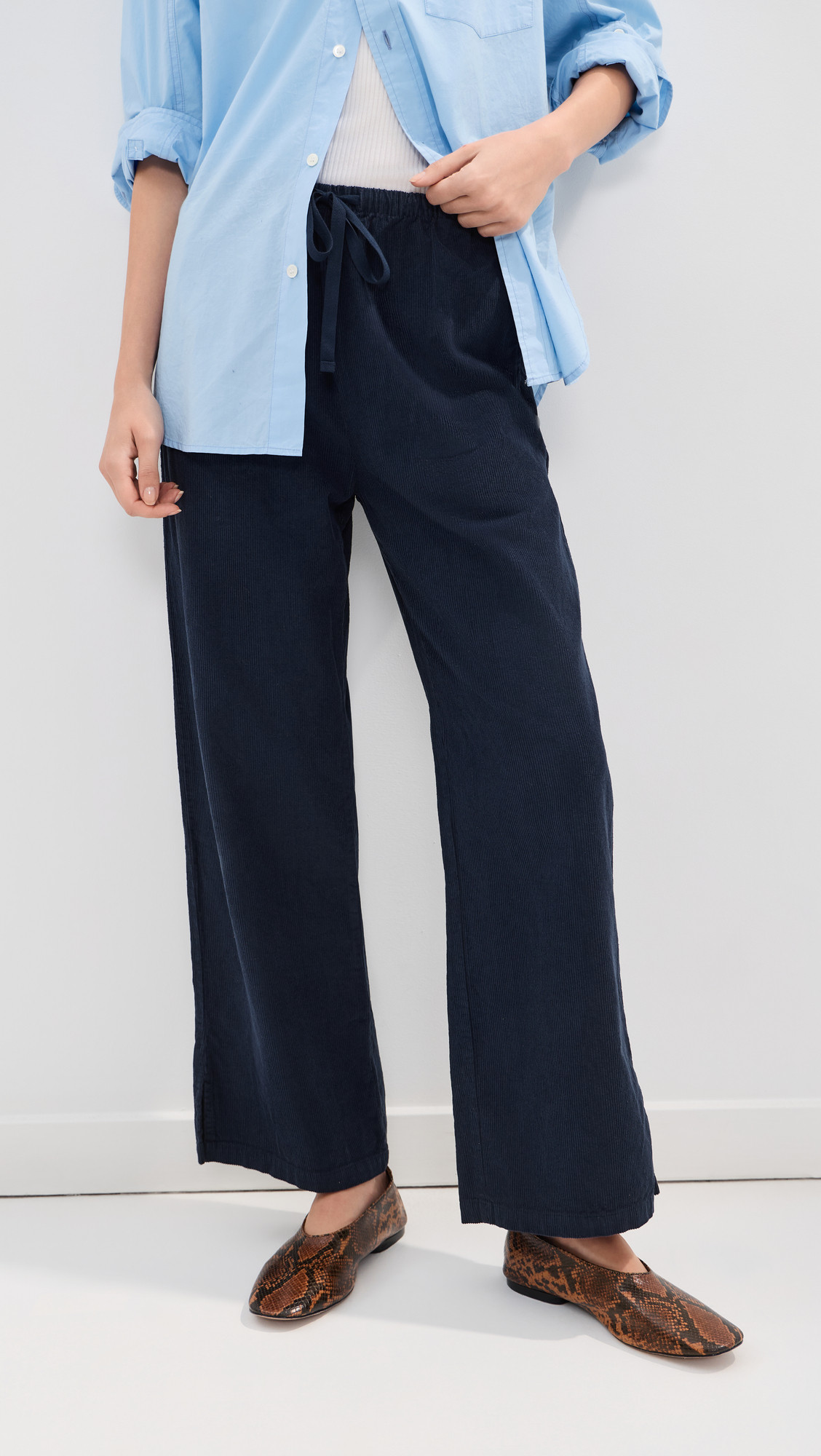 LE BOP Collins Corduroy Pants Navy XXS | Shopbop