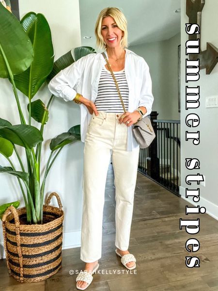 An easy way to style stripes this summer for any occasion - summer BBQ, trip to the zoo, a night out, and more! This look has been a favorite of yours and mine!

#LTKFind #LTKstyletip #LTKSeasonal