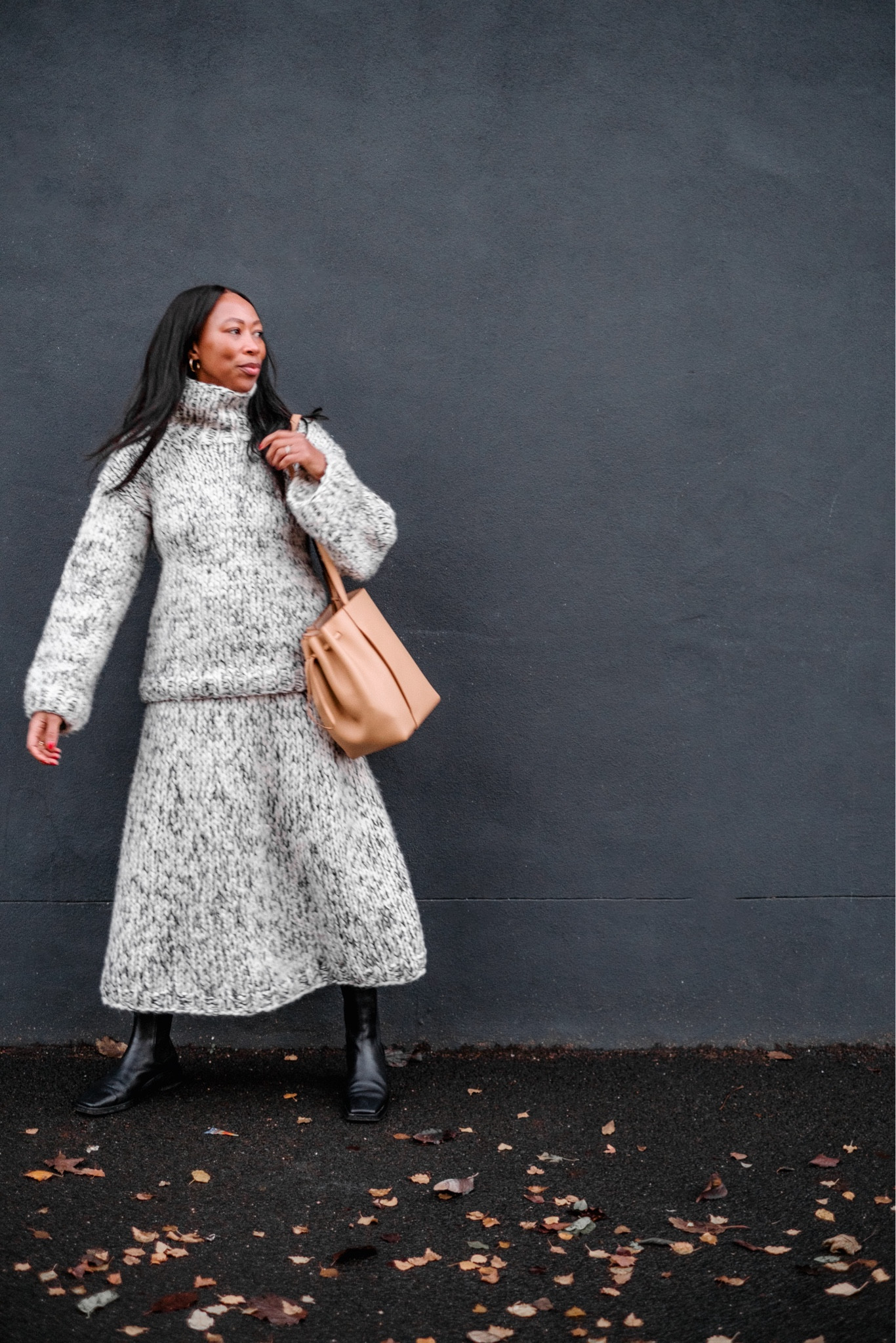 Cosy winter outfit knitted co-ord