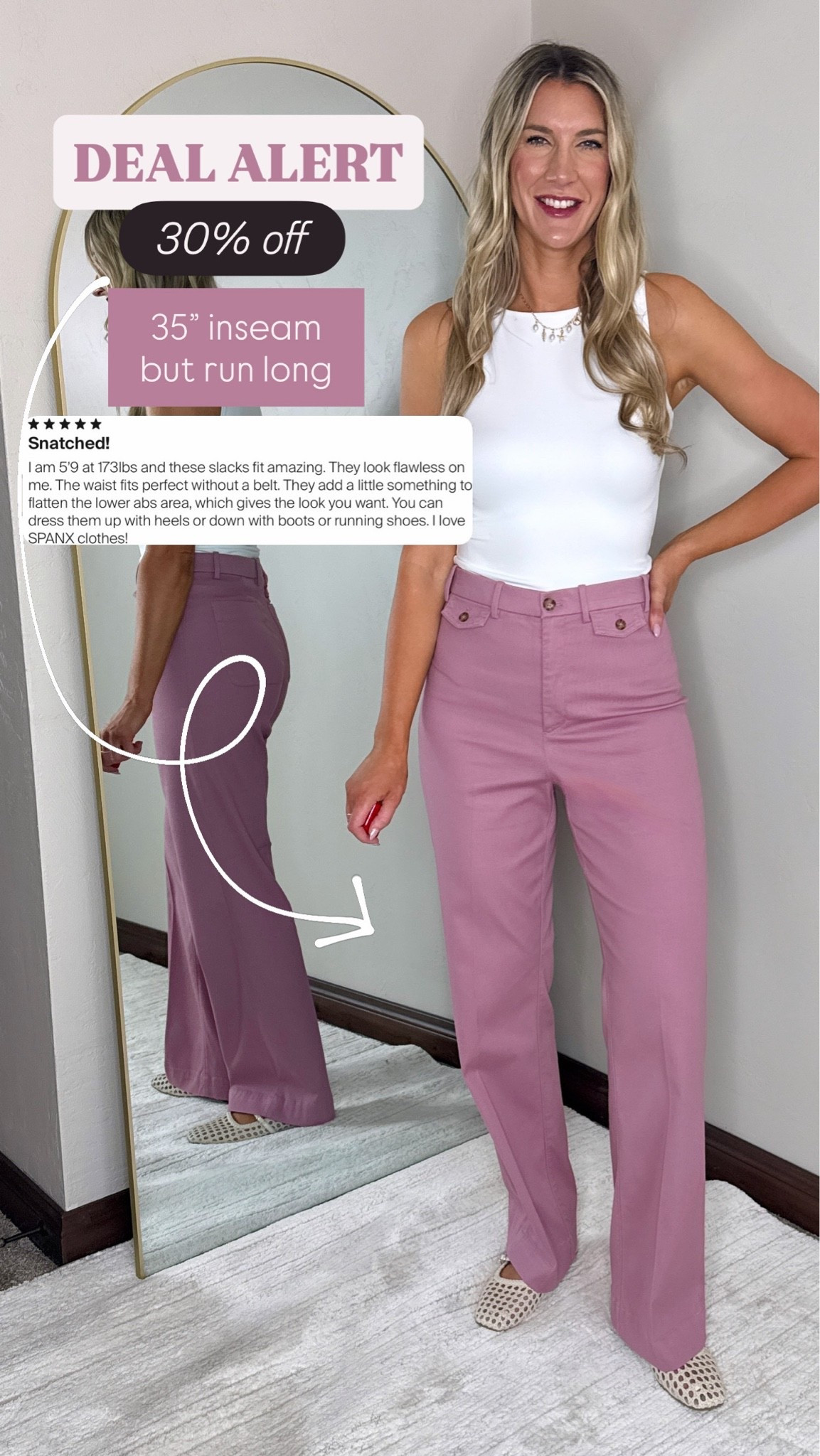 Wearing my true m/8 tall 

Pink work trousers , work pants, dress pants, workwear

#LTKTall #LTKWorkwear #LTKSaleAlert