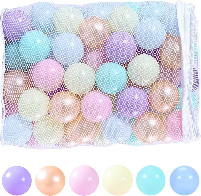 STARBOLO Ball Pit Balls for Kids -100pcs Macaron Pit Balls Crush Proof Plastic Toy Balls for Todd... | Amazon (US)