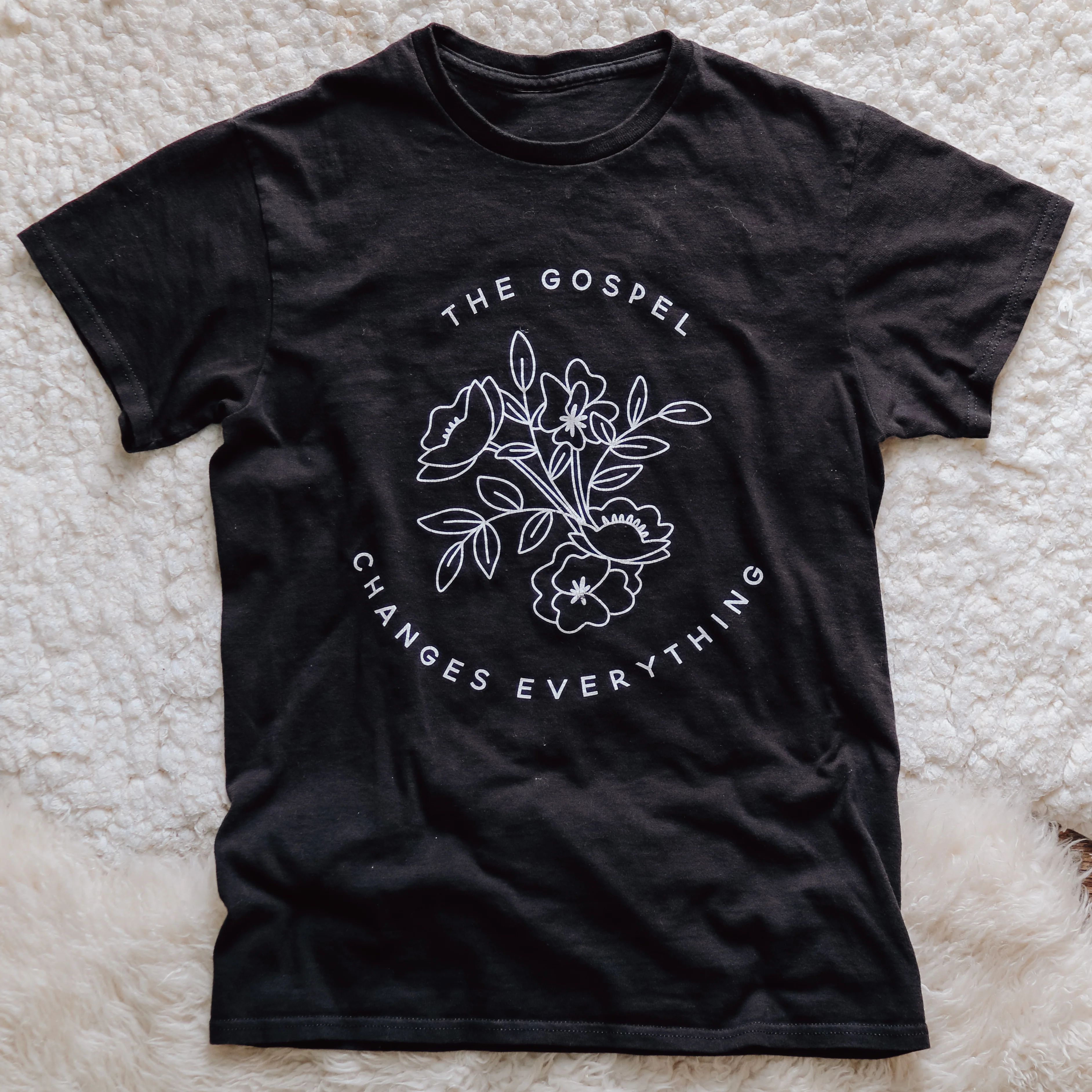 The Gospel Changes Everything Shirt - Black | The Daily Grace Co.