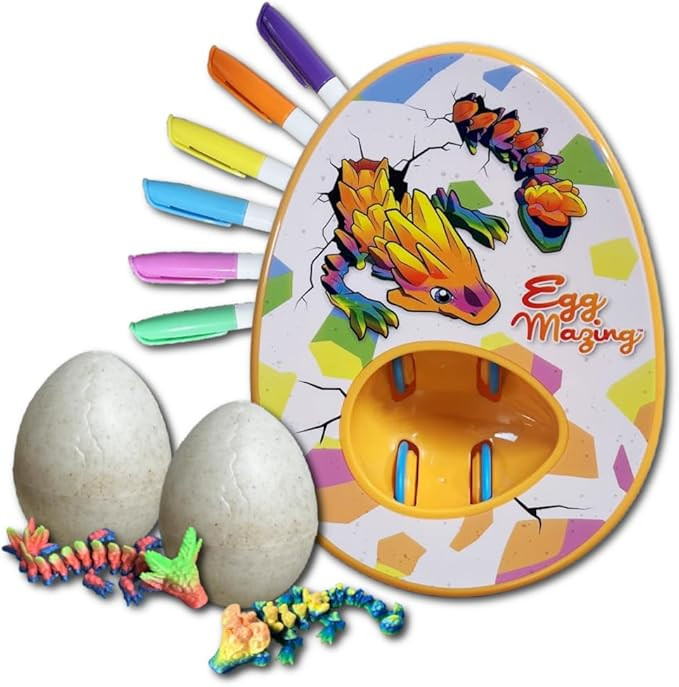The Eggmazing Egg Decorator Dragon Egg Kit Arts and Crafts Set - Includes Egg Decorating Spinner,... | Amazon (US)