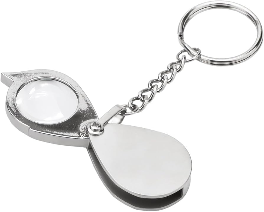 Rongon Small Pocket Magnifying Glass 10X Jewelers Loupe Magnifier Folding Magnifying Lens Keychai... | Amazon (US)