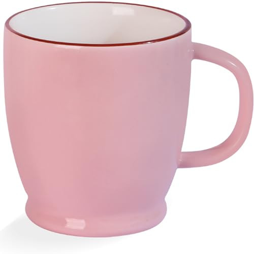 ARRADEN Pink Coffee Mug, 16.5oz Large Coffee Cup Microwave Safe, Latte Cup for Women, Office, Home, Ceramic Tea Cup with Large Handle, Both Hot & Cold Beverage | Amazon (US)
