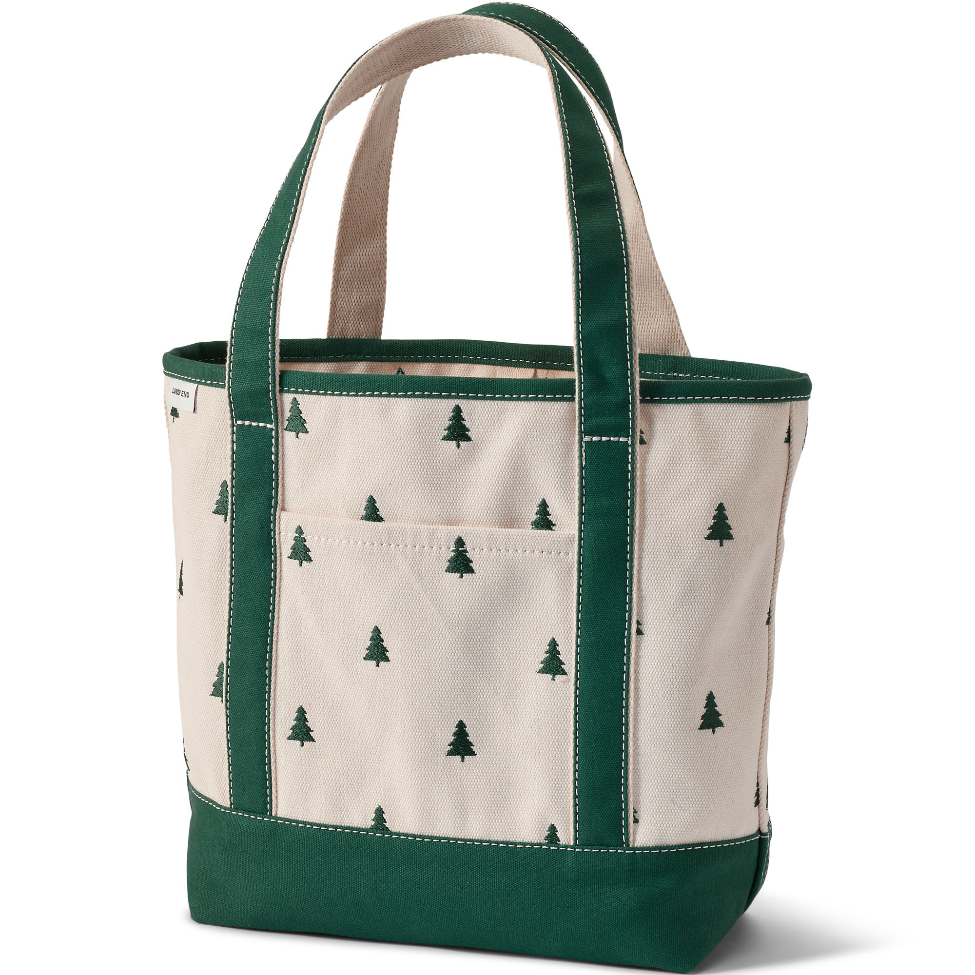 Medium Embroidered 5 Pocket Open Top Canvas Tote Bag | Lands' End (US)