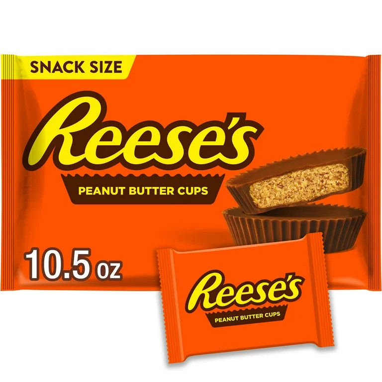 Reese's Milk Chocolate Snack Size Peanut Butter Cups Candy, Bag 10.5 oz | Walmart (US)