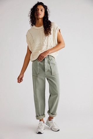 MOTHER High-Waisted Curbside Utility Pants | Free People (UK)
