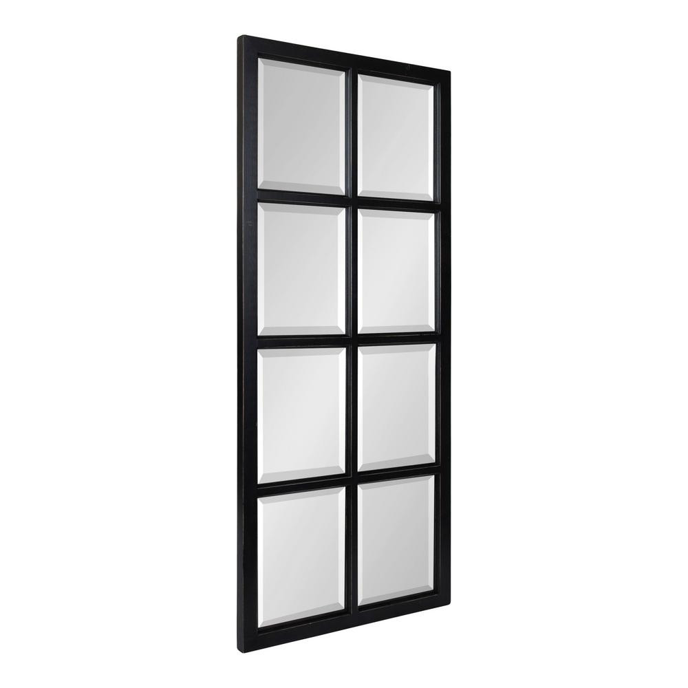 Kate and Laurel Hogan 42 in. x 18 in. Classic Rectangle Framed Black Wall Accent Mirror | The Home Depot