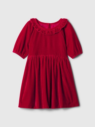 babyGap Velvet Ruffle Dress | Gap Factory