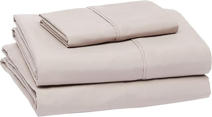 Amazon Basics Lightweight Super Soft Easy Care Microfiber Bed Sheet Set with 14" Deep Pockets - T... | Amazon (US)