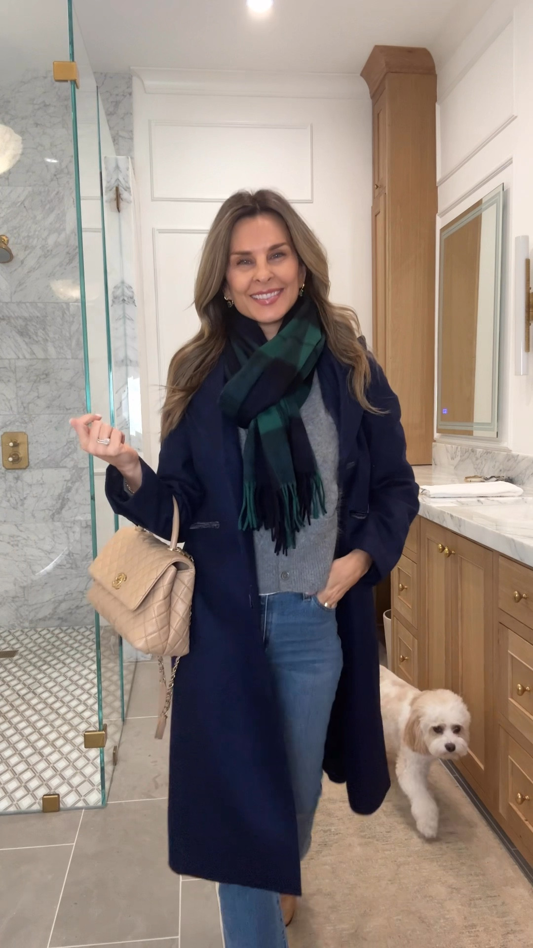 -Talbots Coat with velvet button details. 50% off. Sz 2
-fuzzy cashmere cardigan sz M
-cashmere scarf
-jeans are a look for less ($50) size up if you like a looser fit. I’m 5’6”. 
-AUrate jewerlt code Tammy30 30% off 
-Lip pencil 015 blush Gloss AuNatural
Linking similar lower price pieces. 


#LTKHoliday #LTKOver40 #LTKWatchNow