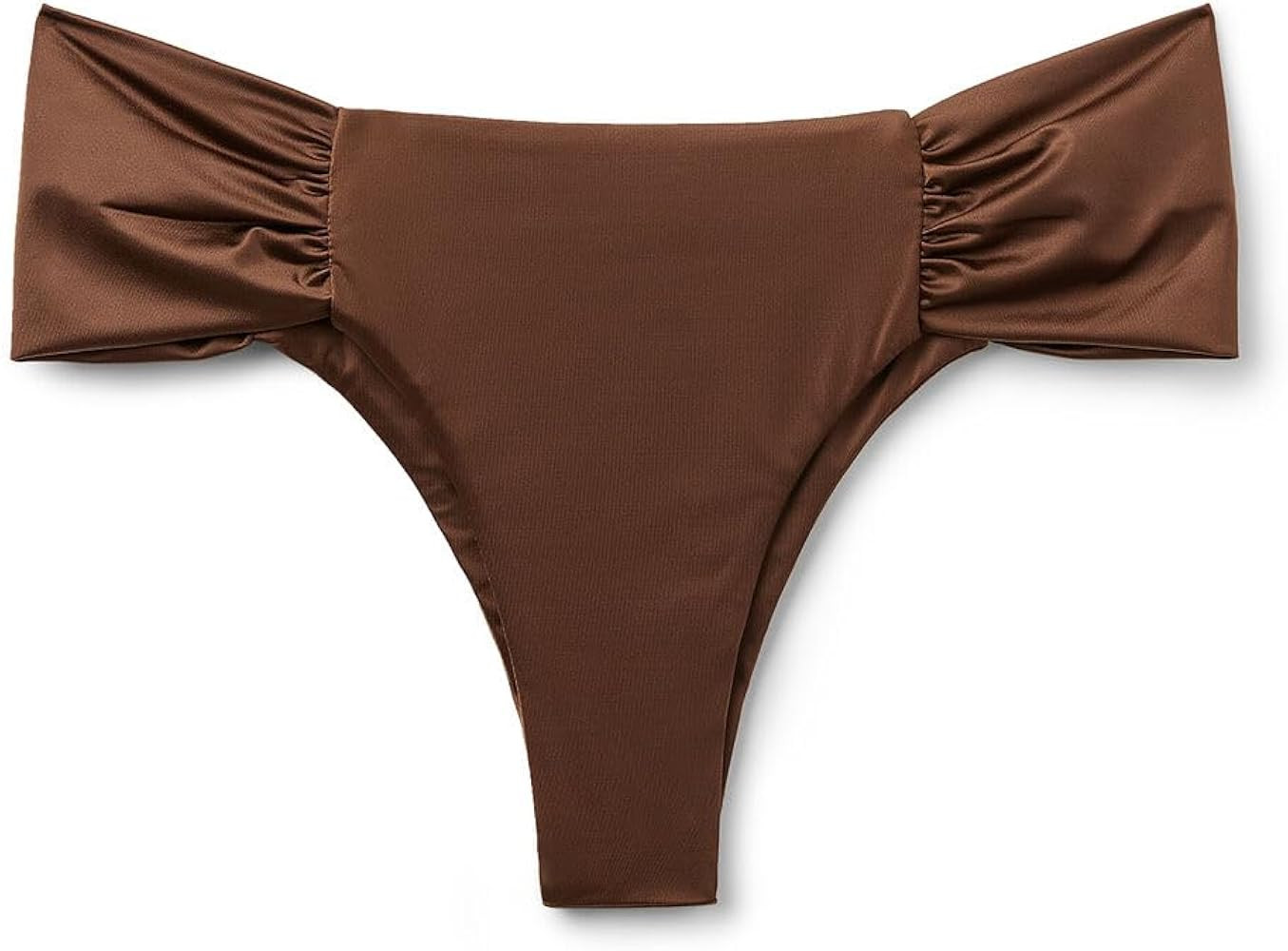 CALZEDONIA Woman's Draped Brazilian Swimsuit Bottom Shiny Satin | Amazon (US)