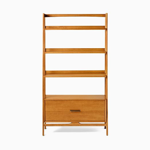 Mid-Century Bookshelf w/ Drawer (38") | West Elm (US)