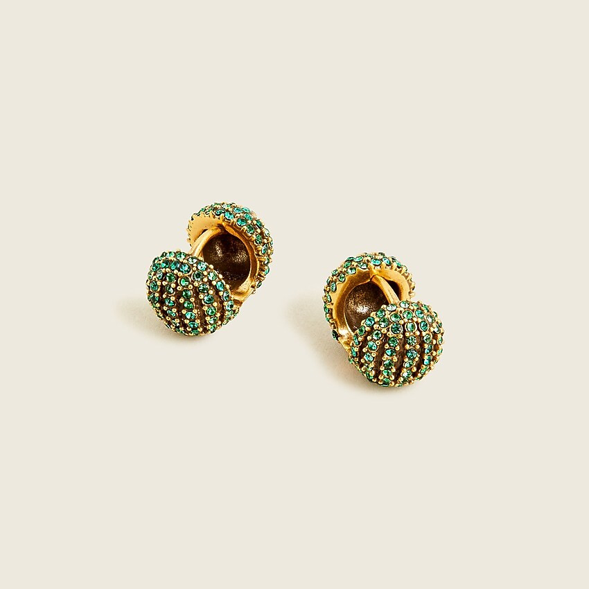 Pavé huggie globe earrings | J. Crew US