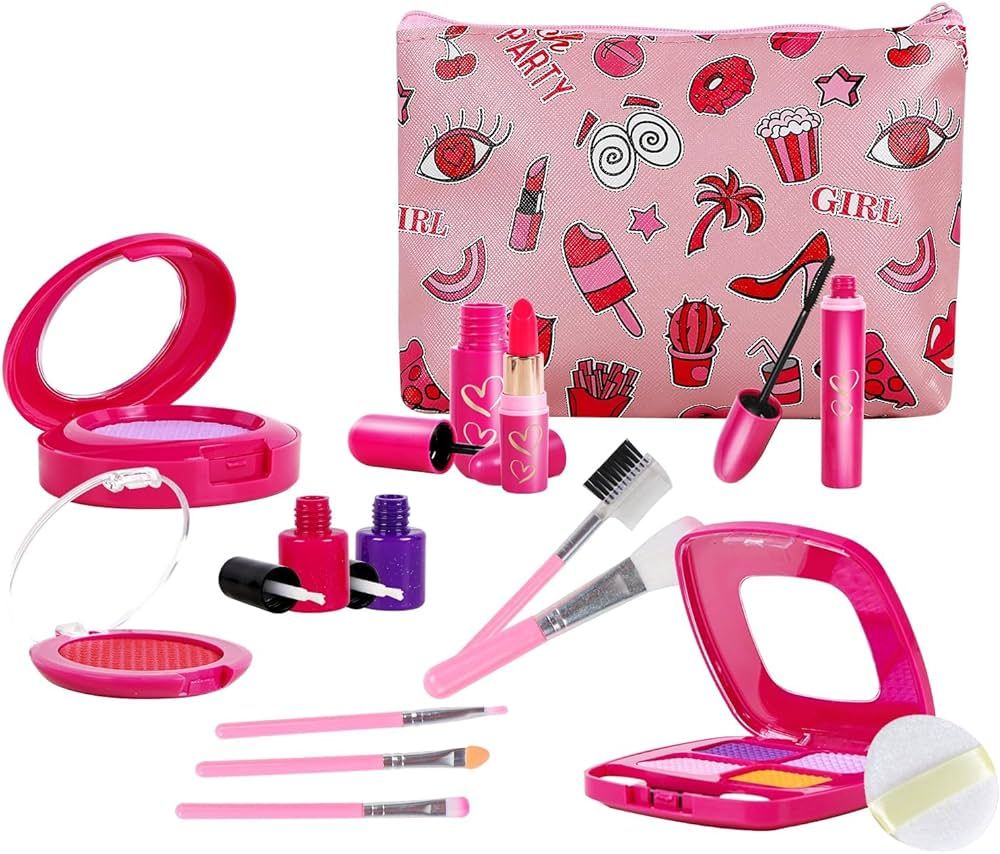 RONGGE Girl Gifts Pretend Play Makeup Toys Beauty Set for Toddler Little Girls Age 3 4 5 6-8 Kids... | Amazon (US)