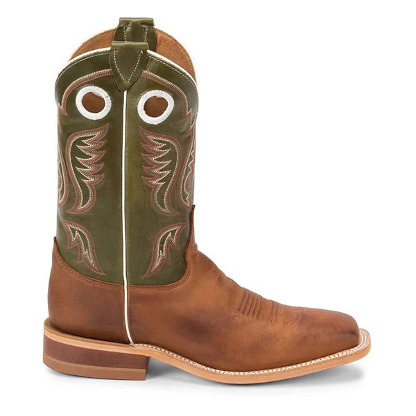 Men's Justin Brands Austin 11"" Western Boots 9.5 Cognac/Green | Scheels