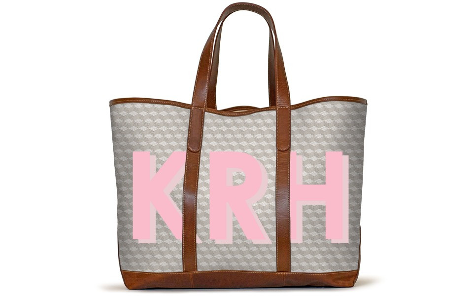 St. Charles Yacht Tote - Monogram Stripe | Barrington Gifts